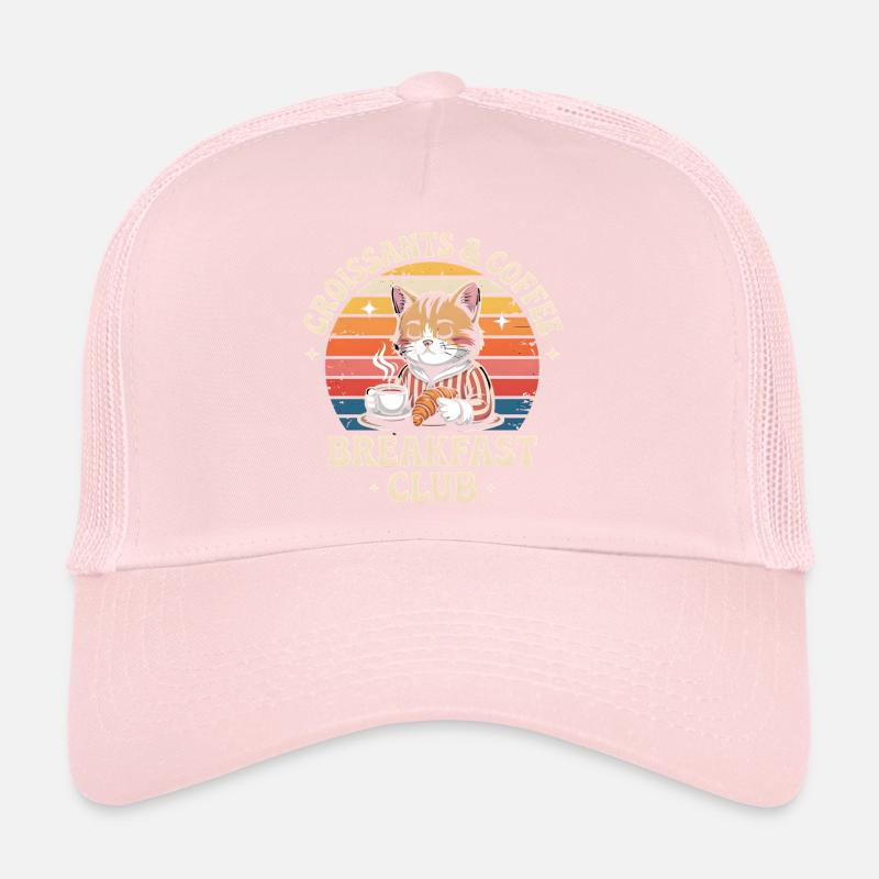 Chat Brunch Retro Café Casquette trucker 