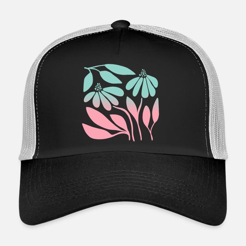 Marguerite in gradient green  Trucker Cap
