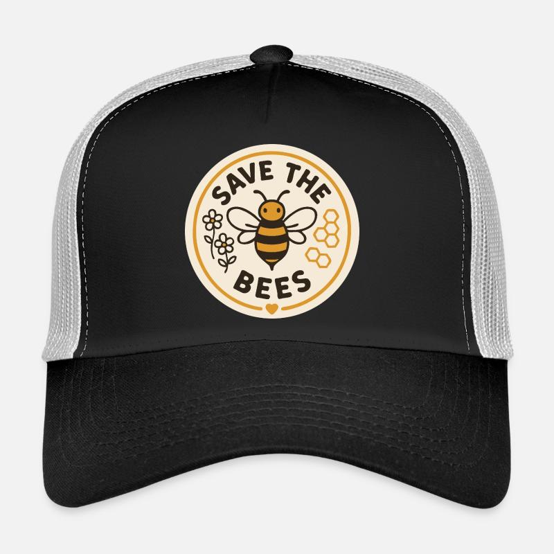 Save the Bees - Nature Bee Motif Trucker Cap