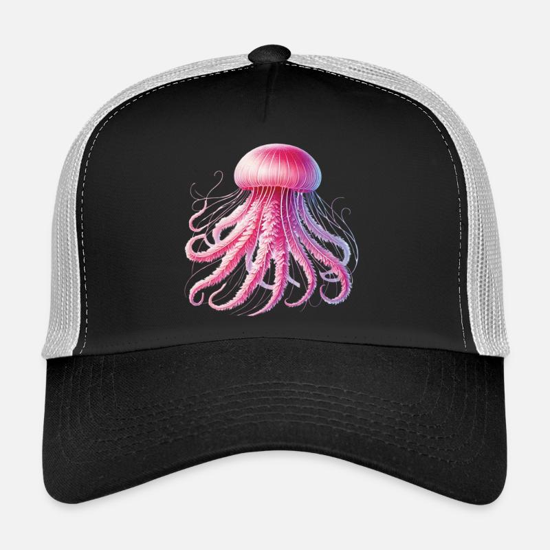 Jellyfish Sea Creatures Carnival Tentacles Fire Jellyfish Trucker Cap