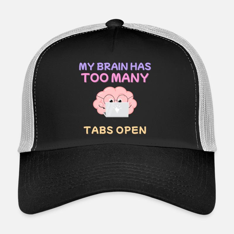Mon cerveau a trop d’onglets Open Design Casquette trucker 