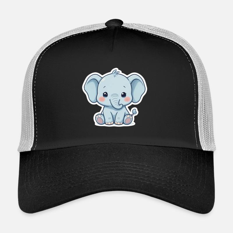Autocollant éléphant bébé bleu Casquette trucker 