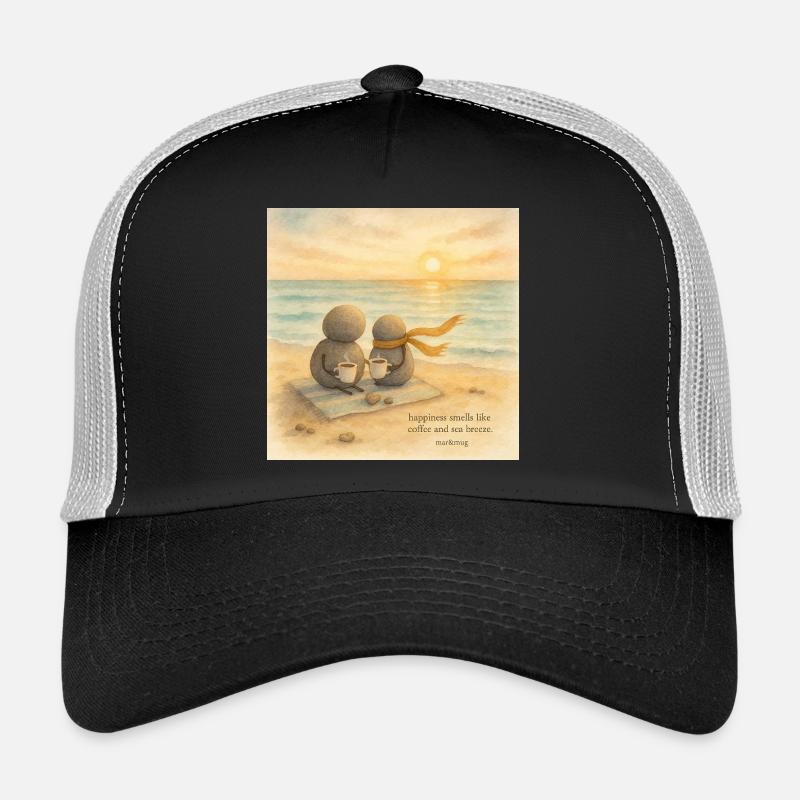 Compagnons de café Sea Breeze - Casquette trucker  - noir/gris pierre