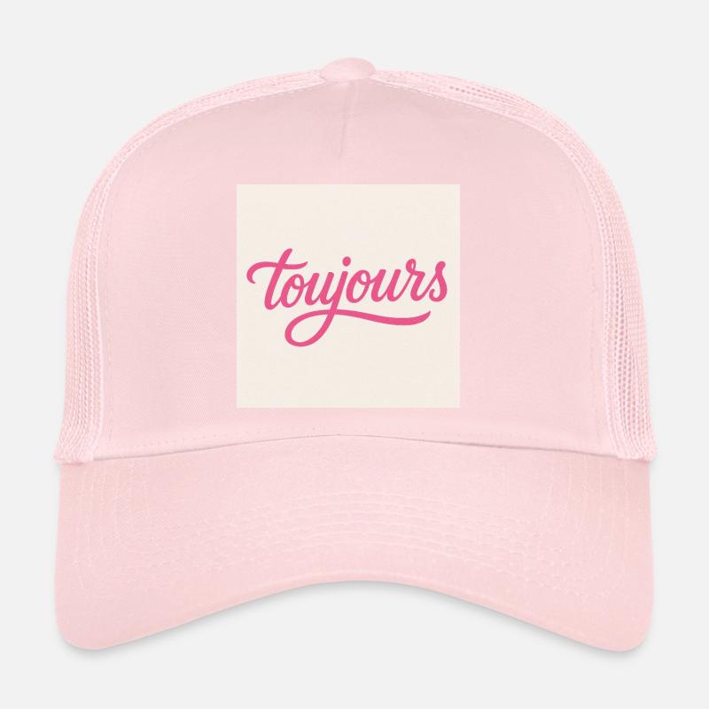 Toujours Pink Script Trucker Cap