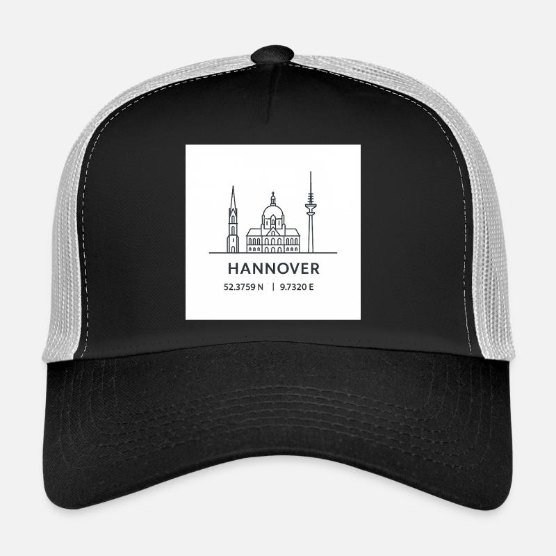 Silhouette d’art au trait de Hanovre Monument Casquette trucker 