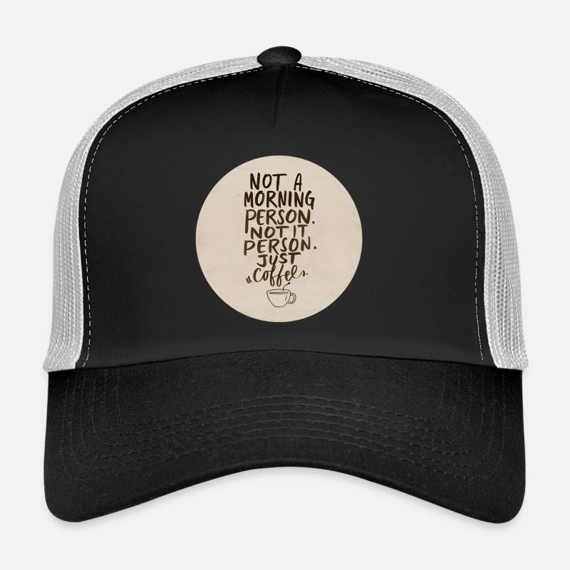 Pas du matin, juste café - Casquette trucker  - noir/gris pierre