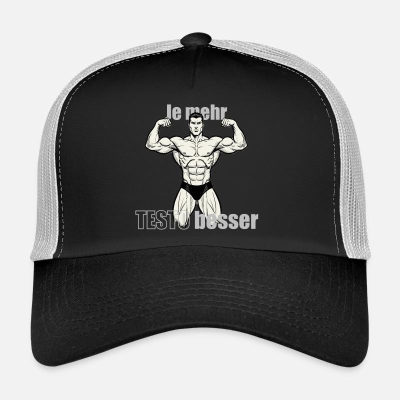 Muskelheld Kraftpose Druckdesign Trucker Cap