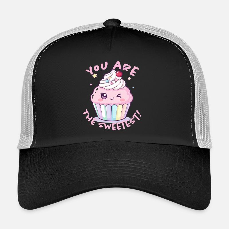 Tu es le cupcake le plus mignon - Casquette trucker  - noir/gris pierre
