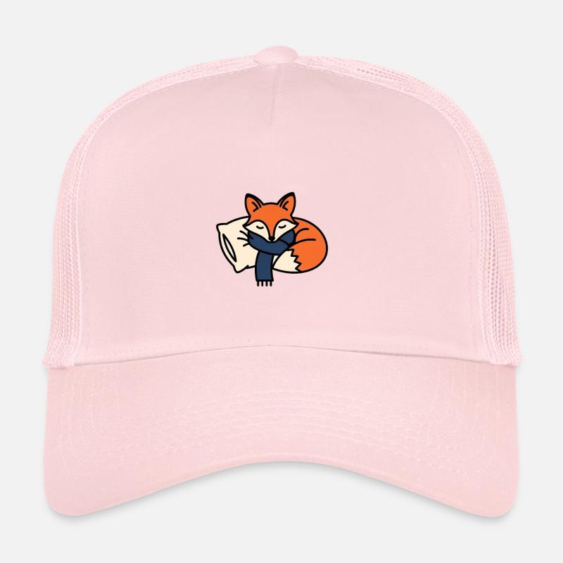 Winterschlaf Fuchs mit Schal Trucker Cap
