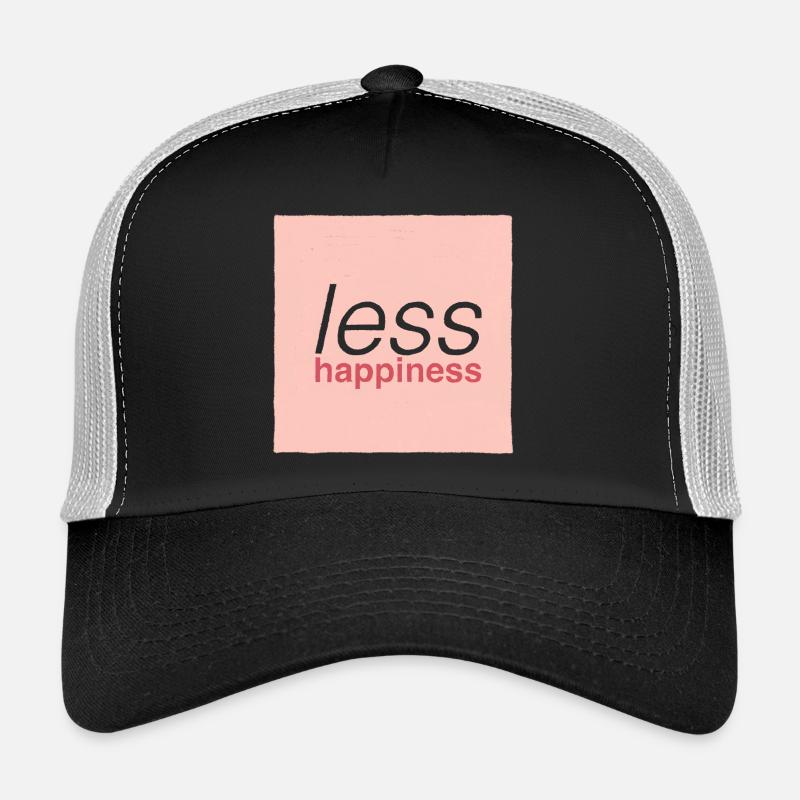 Less happiness - Trucker Cap - black/stone grey