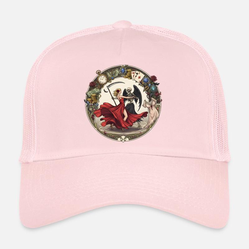 Danse rouge avec le temps et la mort Casquette trucker 