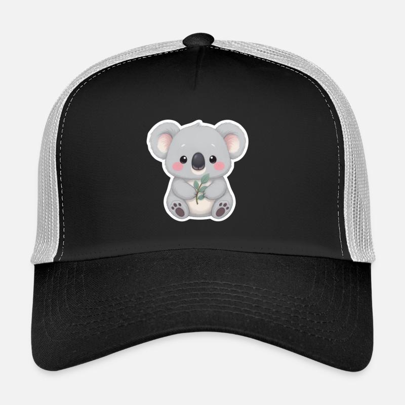 Koala Cutie avec étreinte de feuille Casquette trucker 