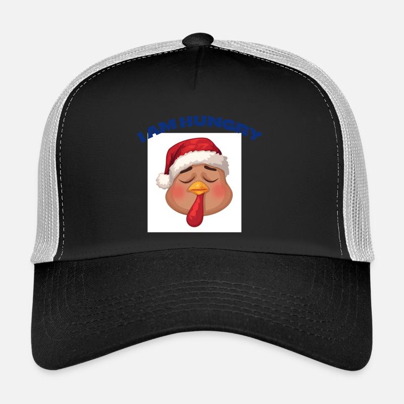Dinde affamee Noël cartoon Casquette trucker 
