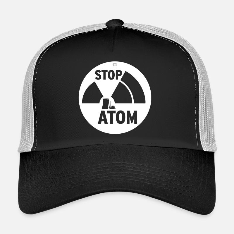 STOP ATOM - Casquette trucker  - noir/gris pierre