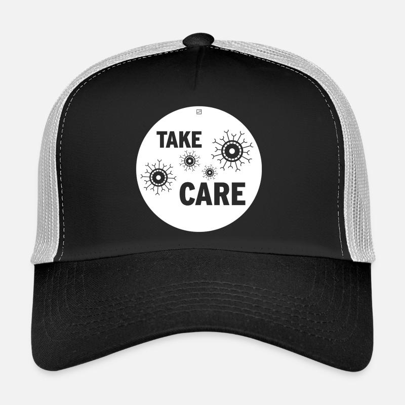 PRENDS SOIN DE TOI - Casquette trucker  - noir/gris pierre