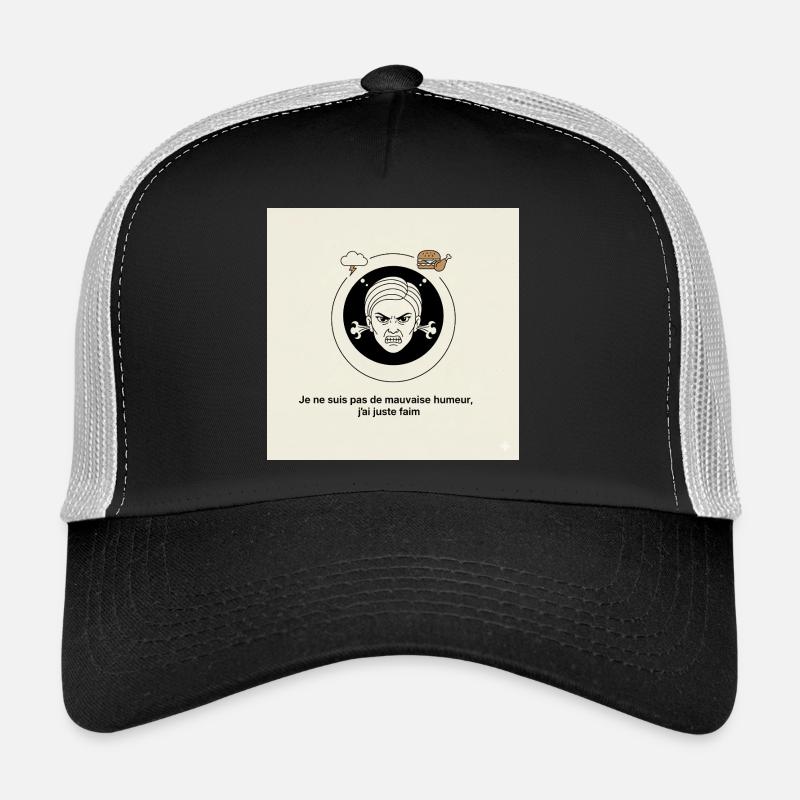Furious Hunger: Angry Face and Snack Trucker Cap