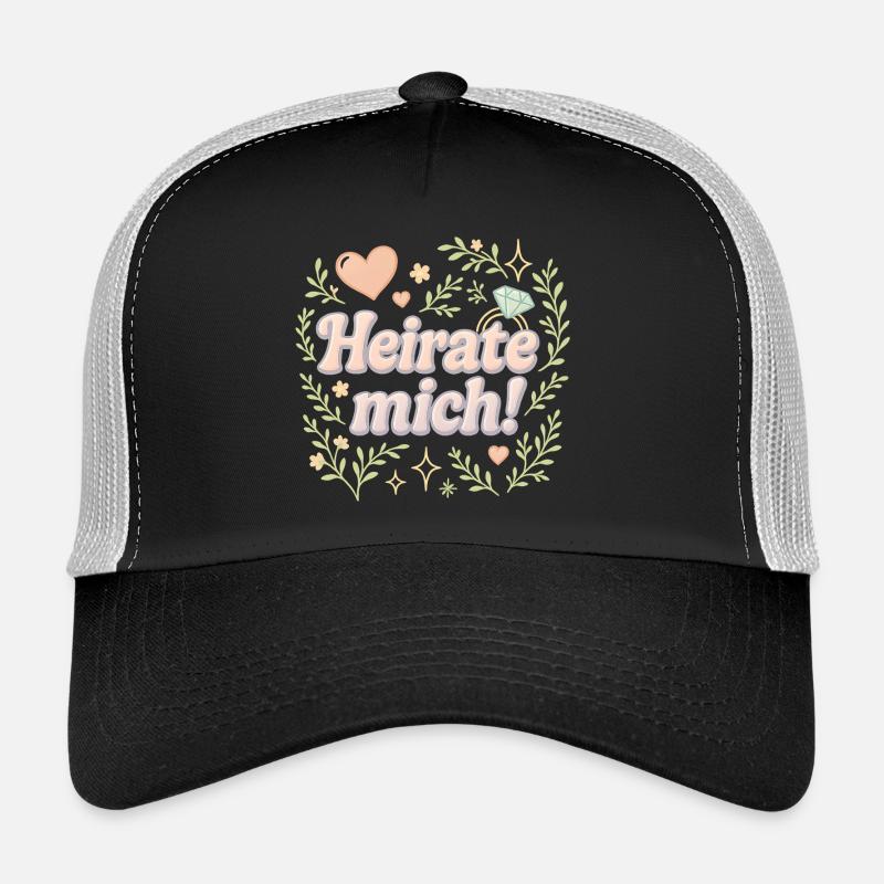 Marry Me / Design de déclaration Casquette trucker 