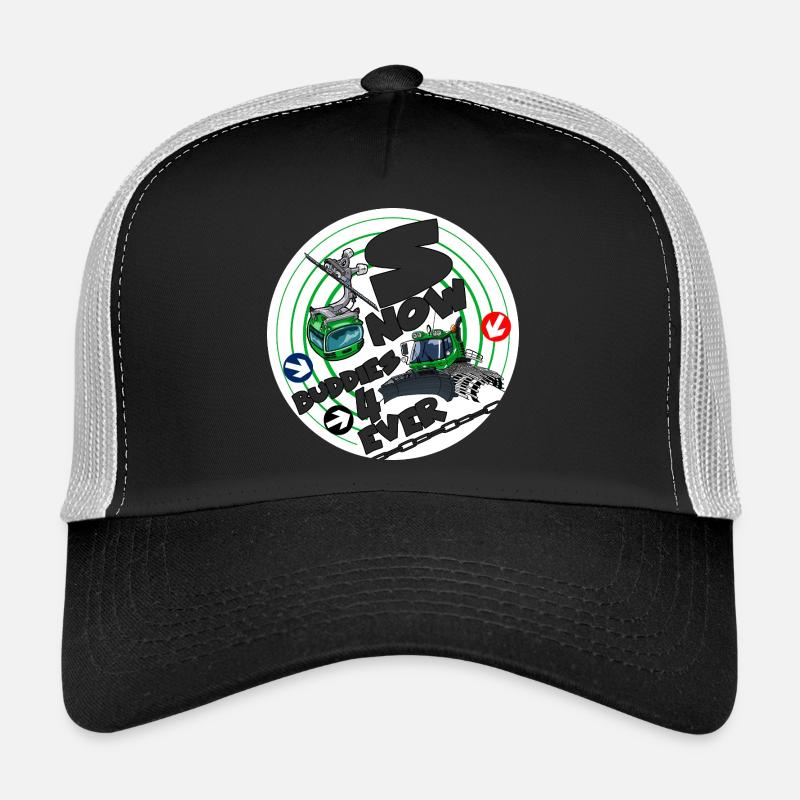 1423-snow_buddies_groen - Trucker Cap - black/stone grey