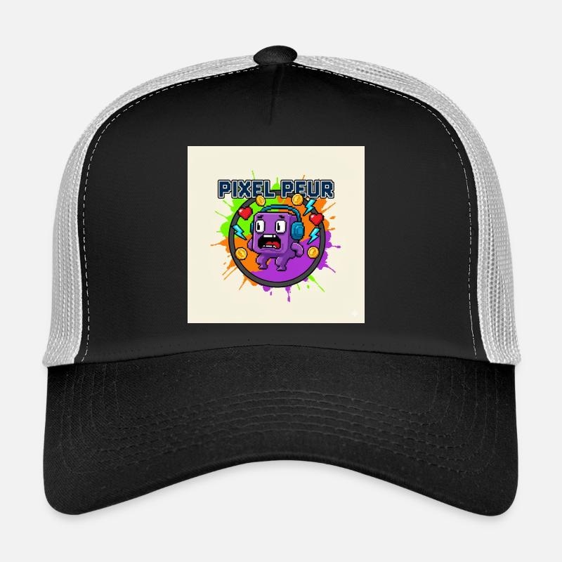 Pixel Peur Monstre Pixel Art Casquette trucker 