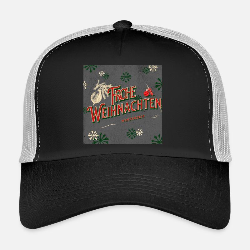 Frohe Weihnachten - Trucker Cap - Schwarz/Steingrau