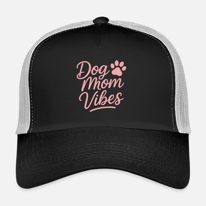 Dog Mom Vibes  - Trucker Cap - Schwarz/Steingrau