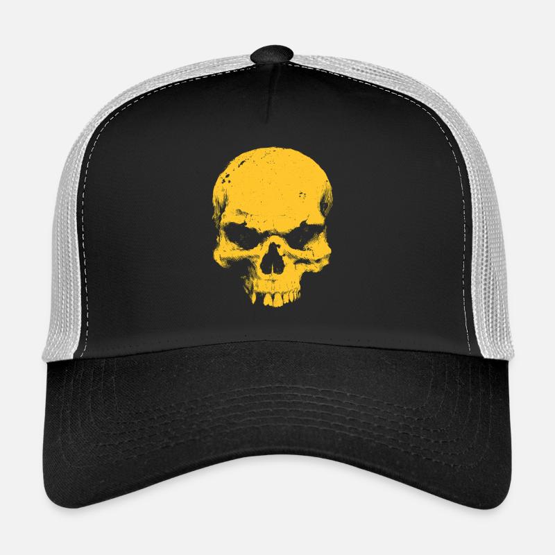 Contraste crâne jaune Casquette trucker 