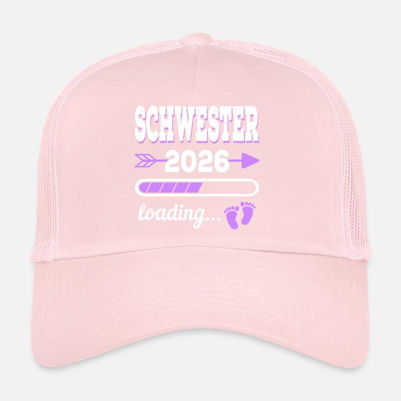Sister 2026 Loading Birth Gift Idea Trucker Cap