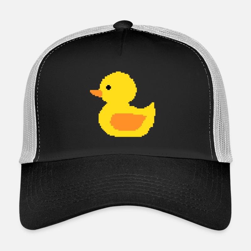 Pixel Duck Rétro Jaune Casquette trucker 