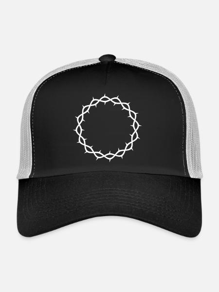 Crown of thorns - Trucker Cap - black/stone grey - Front