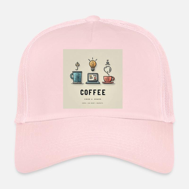 Conception du code du café Casquette trucker 