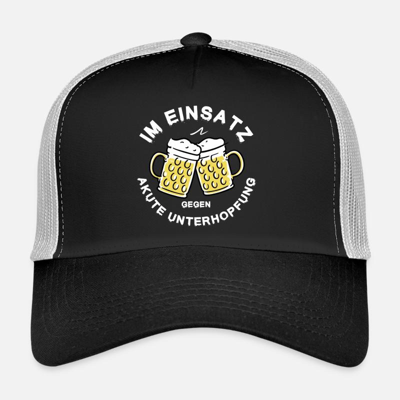 In Action Against Underhopping Beer Saying Funny Trucker Cap