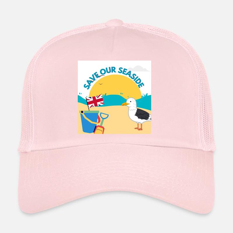 Save Our Seaside Illustration Trucker Cap