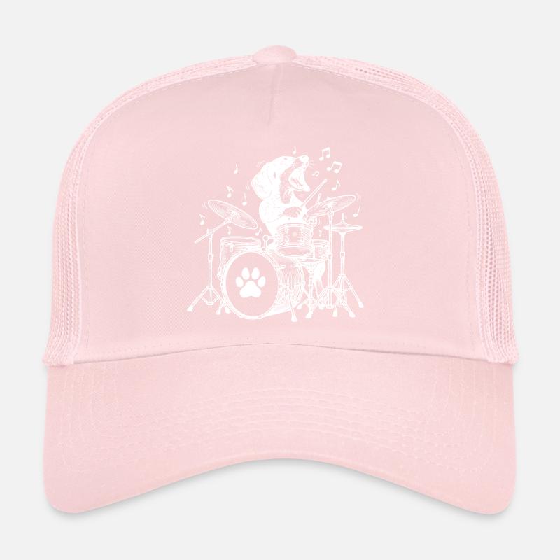Teckel musical Batteur Casquette trucker 