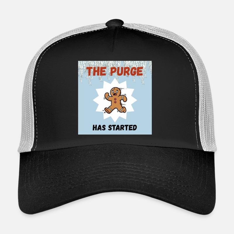 Lebkuchenmann, Plätzchen, the Purge, Christmas - Trucker Cap - Schwarz/Steingrau