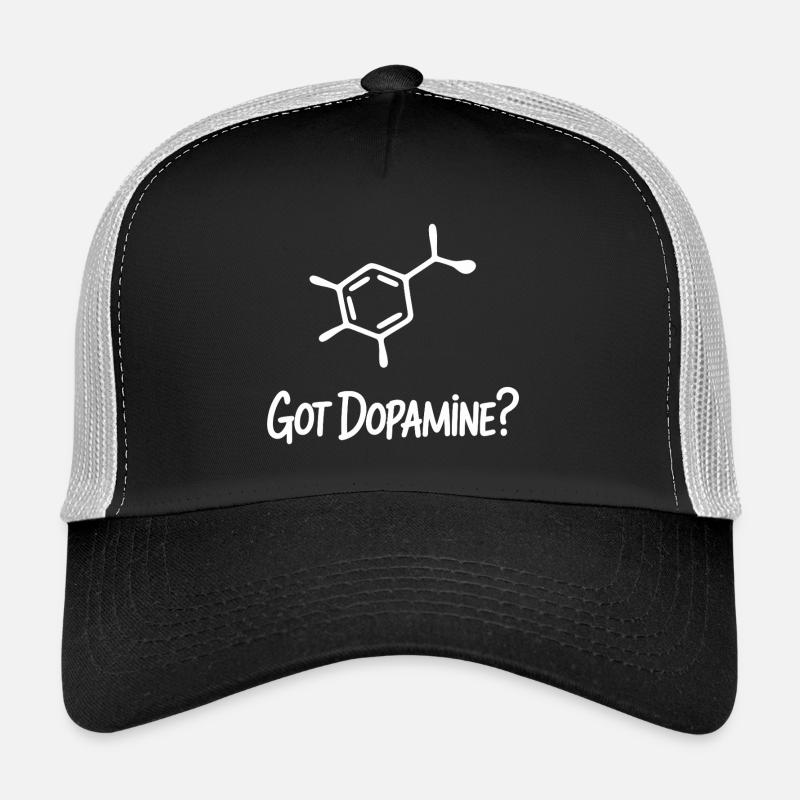Dopamine Molecule Tee - Casquette trucker  - noir/gris pierre