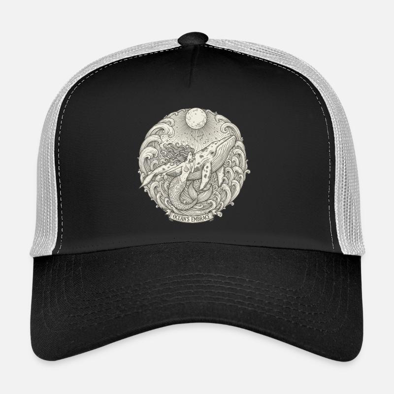 Oceanic Embrace Mermaids - Trucker Cap - black/stone grey