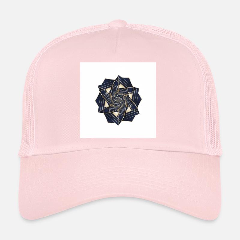 Rosace Spirale Dorée Navy Casquette trucker 