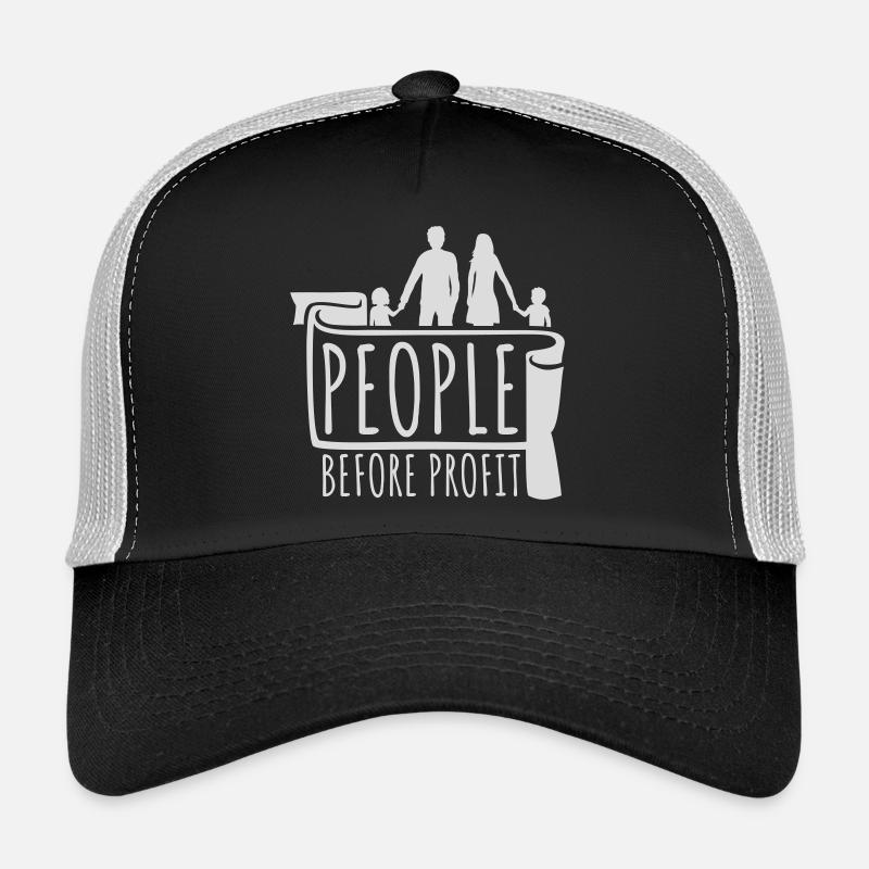 Logo de l’activisme People Before Profit Justice Casquette trucker 