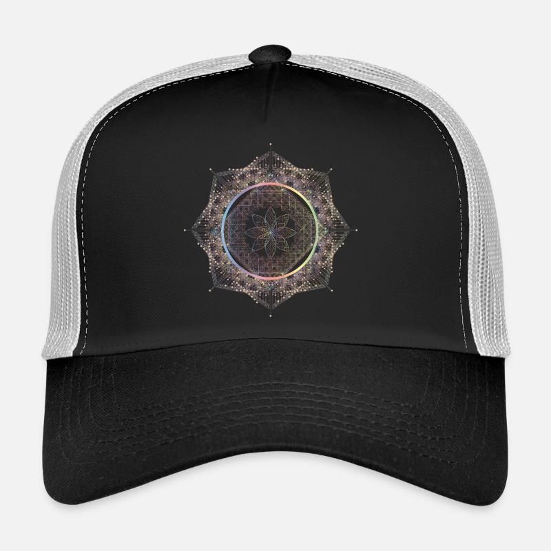Herkkä kukkakoriste, täynnä harmoniaa - Trucker-lippis - musta/kivenharmaa