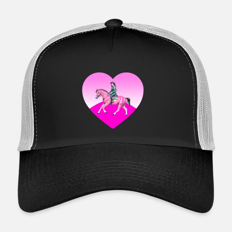 Pferde - Trucker Cap - Schwarz/Steingrau