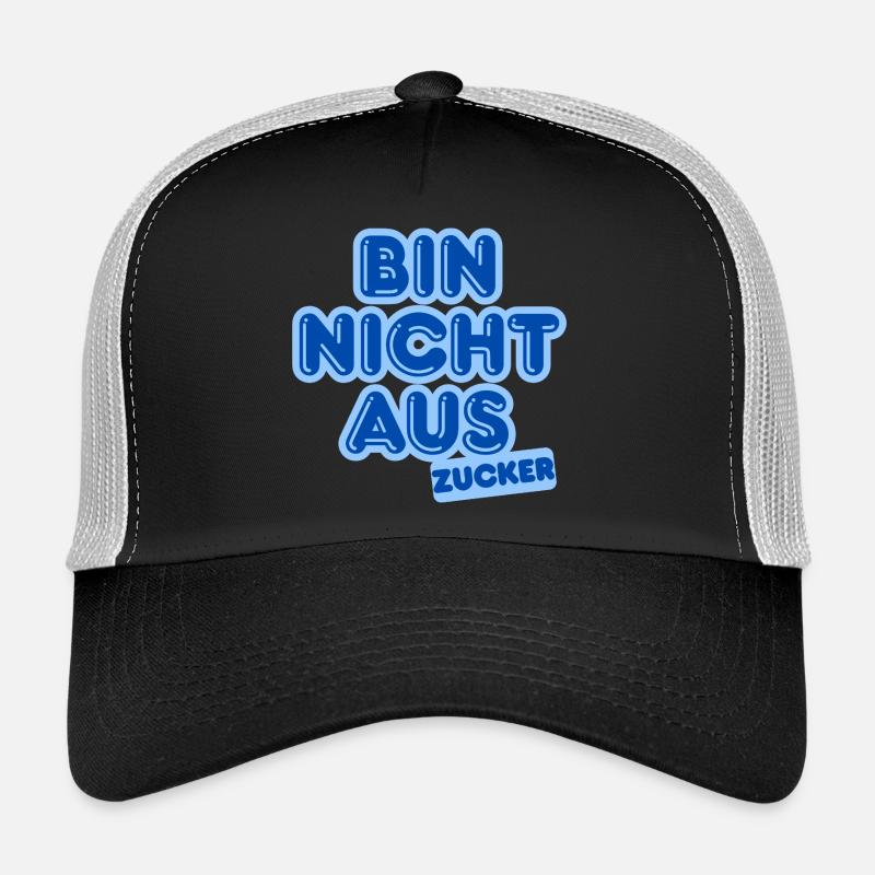 Ich bin kein Zucker – Blaue Bubble-Text Trucker Cap