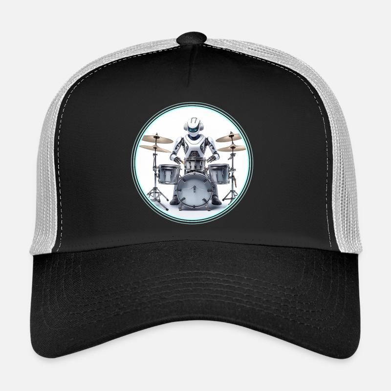 Robot boîte à rythmes - Casquette trucker  - noir/gris pierre