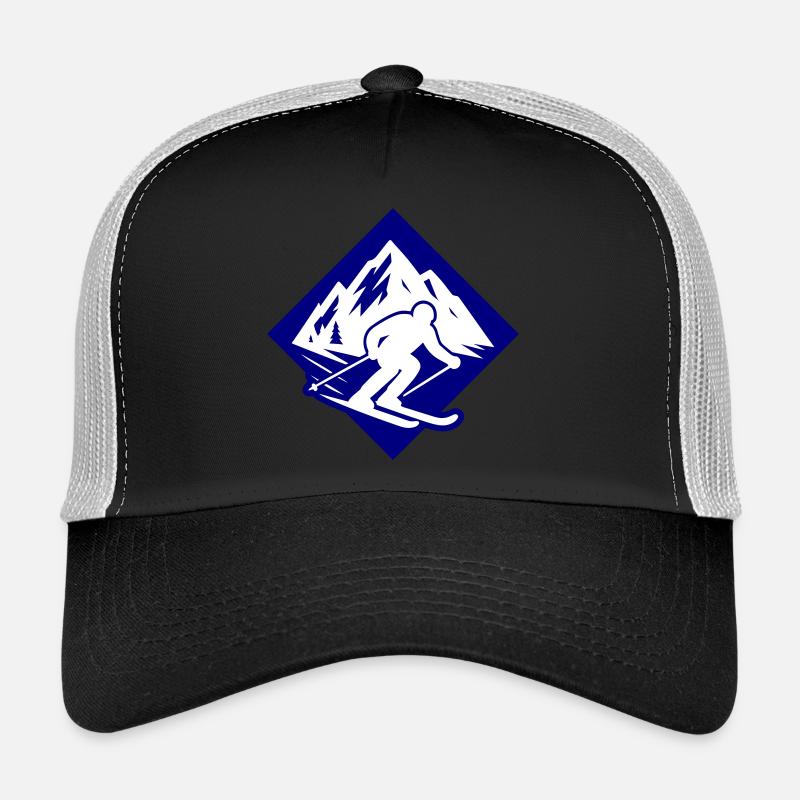 Ski Sport Silhouette Berge Trucker Cap