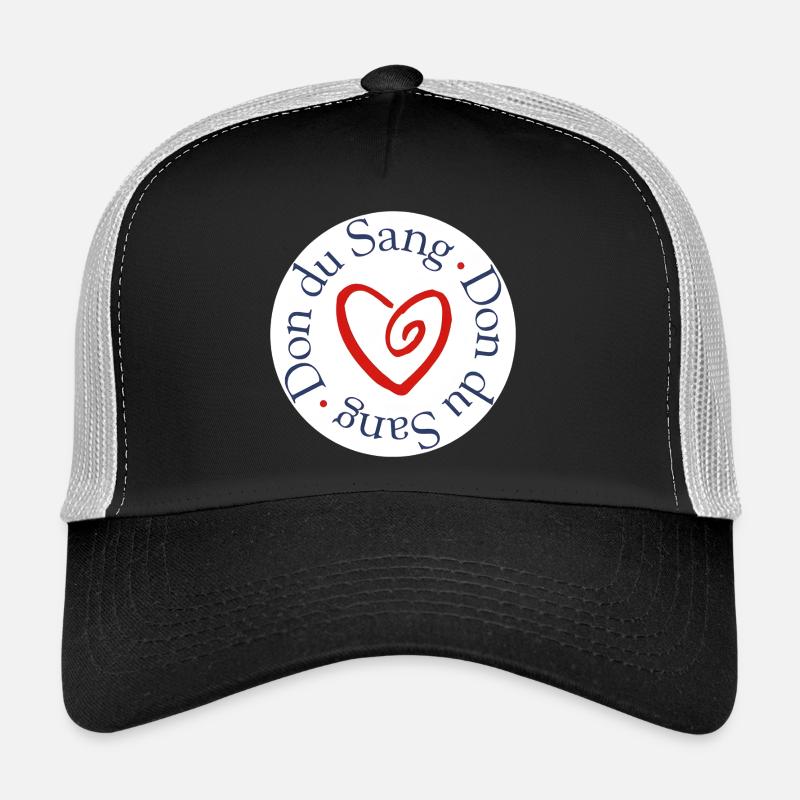 Blutspende, Herzsolidarität, - Trucker Cap - Schwarz/Steingrau