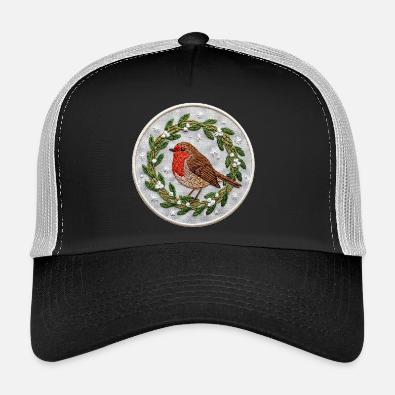 Noël de gui en merle (imprimé) Casquette trucker 