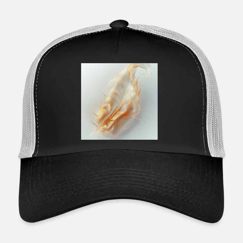 Ätherische Feder leuchtend – Symbol des Lichts Trucker Cap