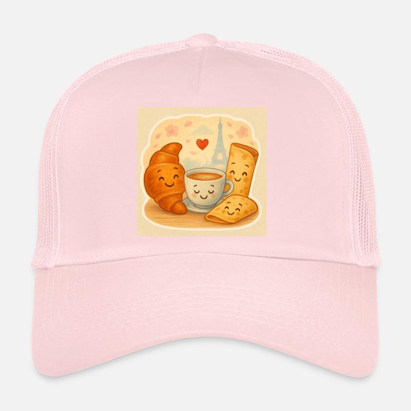 Câlin du petit-déjeuner parisien Casquette trucker 