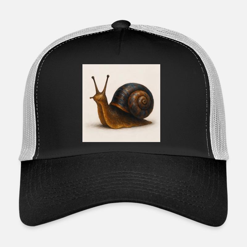 Snail with blue shimmer shell Trucker Cap