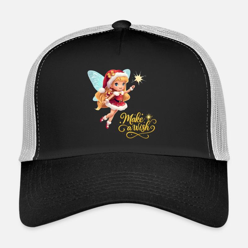 Süße Weihnachtsfee mit Zauberstab Make a wish Trucker Cap