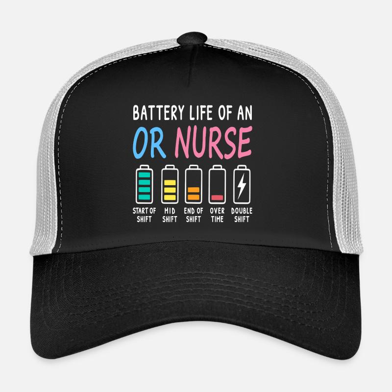 Akkustand einer OP Pflegekraft Humor Trucker Cap
